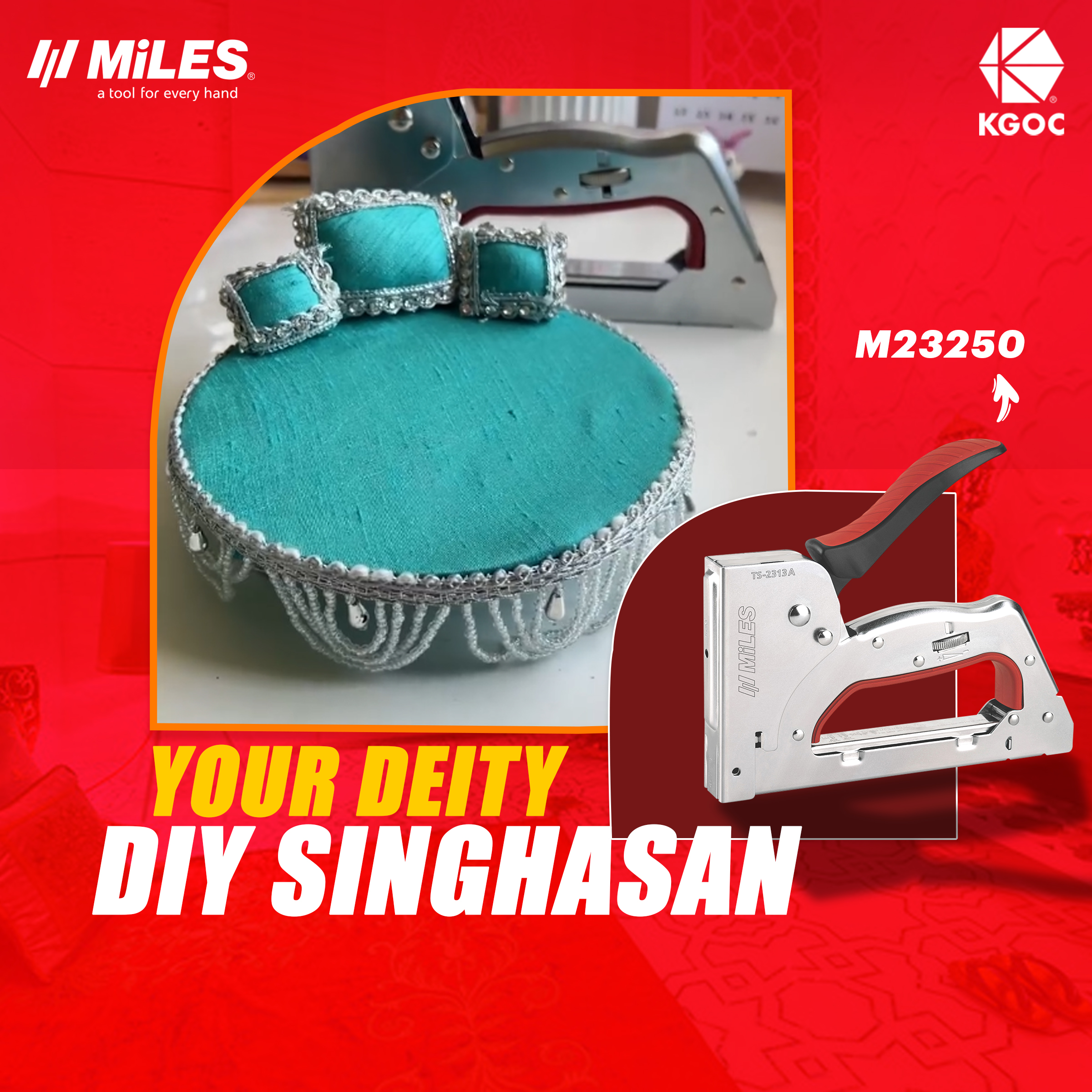 DIY Miniature Singhasan Guide Using Miles Gun Tacker