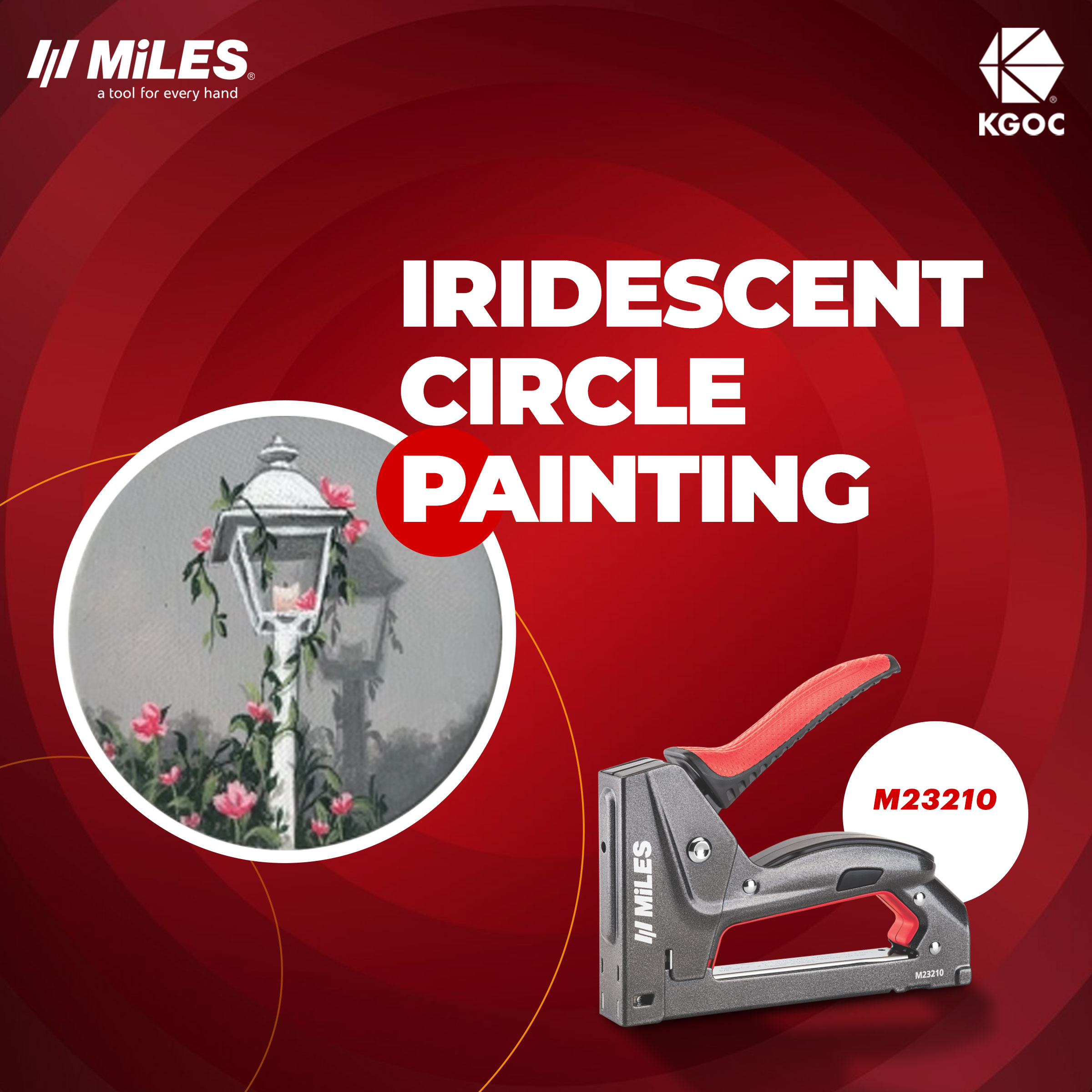 Iridescent Circle Painting