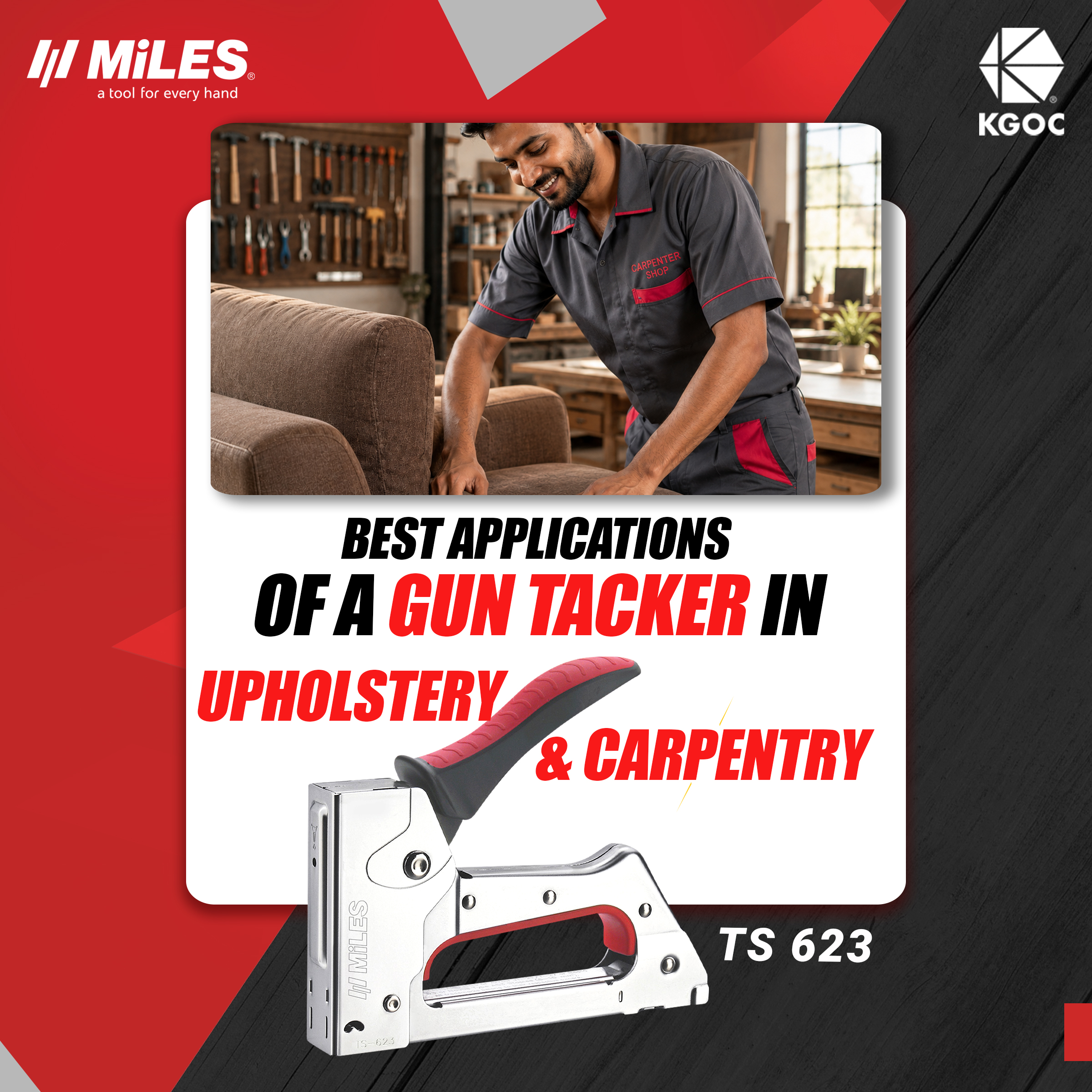 Best Applications of a Gun Tacker in Upholstery & Carpentry