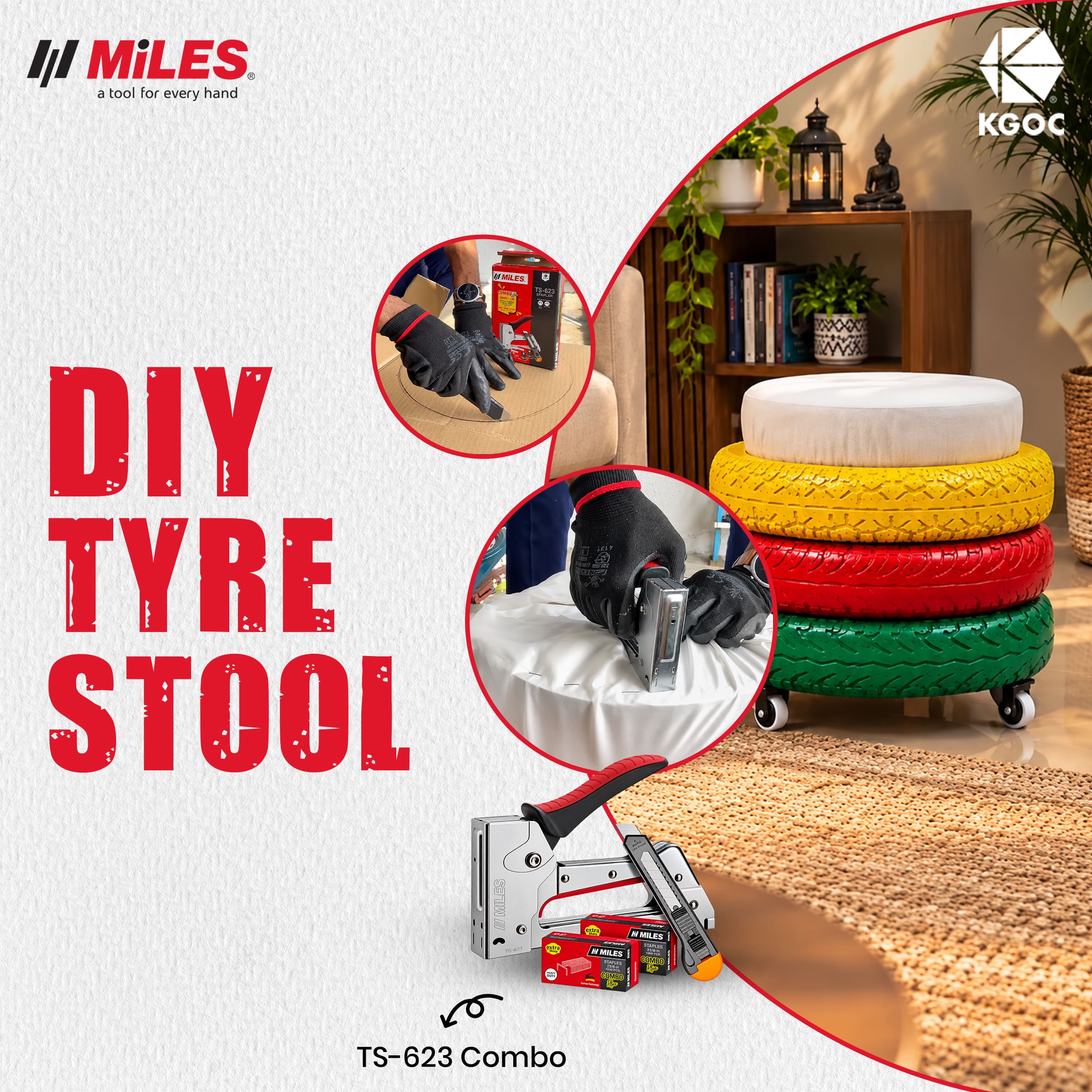 DIY Tyre Stool: Turn Old Tyres into Stylish Home Decor